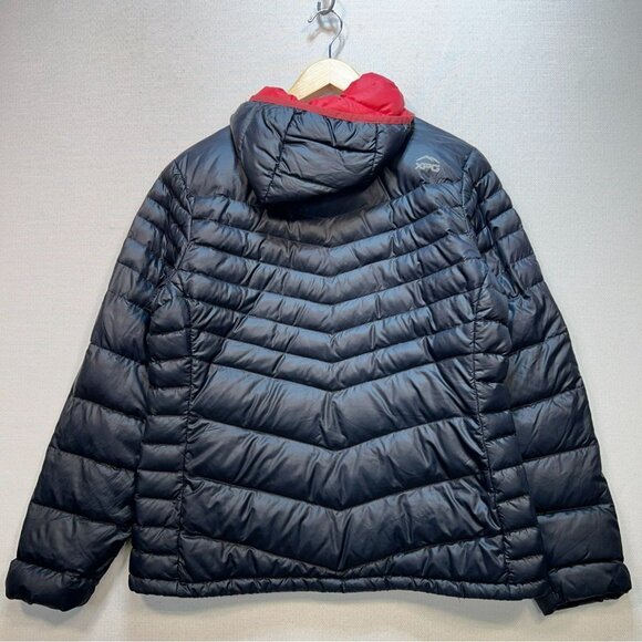 Cabelas XPG Womens Puffer Down Jacket Size XL Black Hooded Quilted Outdoors - Picture 9 of 12